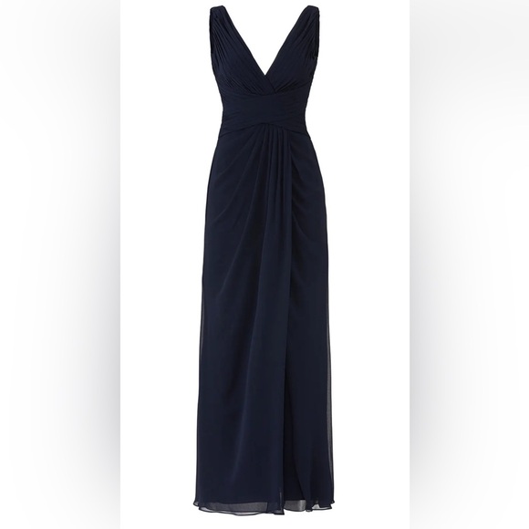 Navy Antonia Gown by WATTERS - Picture 3 of 13